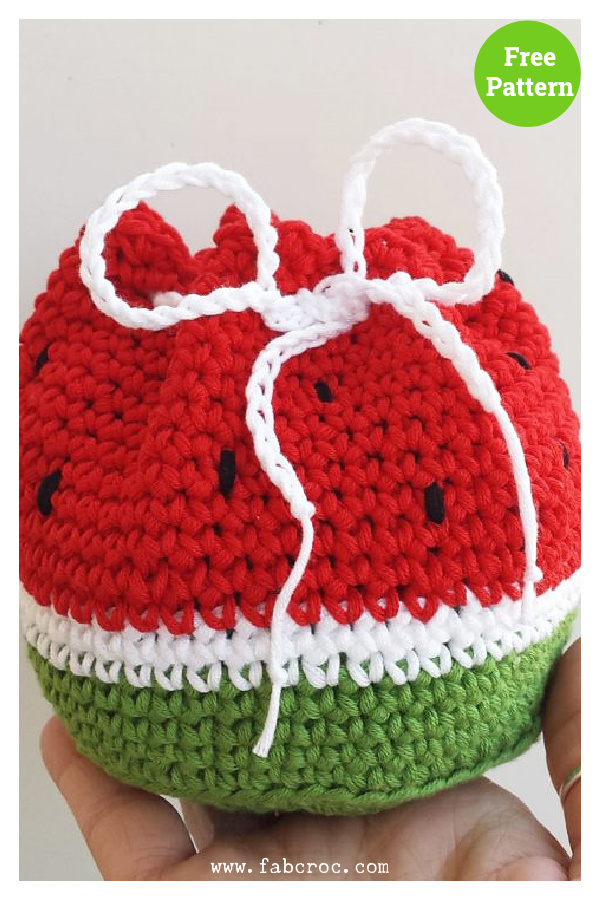 Watermelon Purse Crochet Free Pattern 