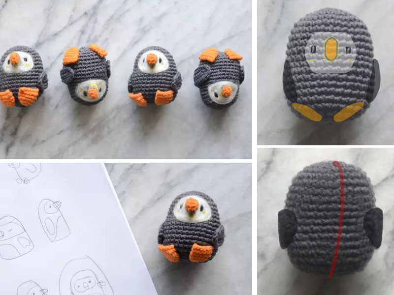 Pocket Sized Puffin Crochet Free Pattern