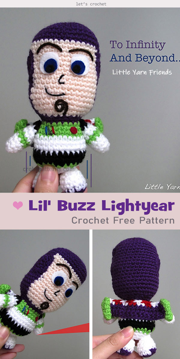 Lil' Buzz Lightyear Toy Crochet Free Pattern