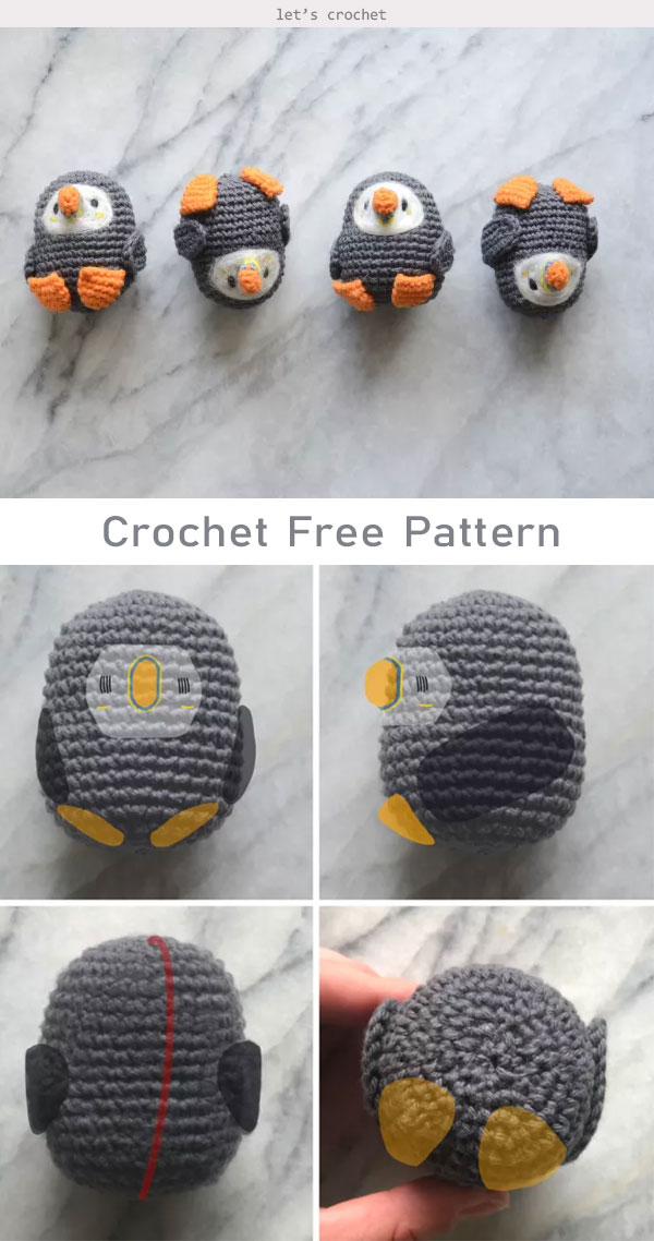 Pocket Sized Puffin Crochet Free Pattern 