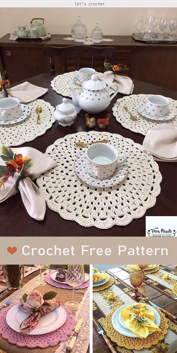 Beautiful Lace Doily Coaster Crochet Free Pattern
