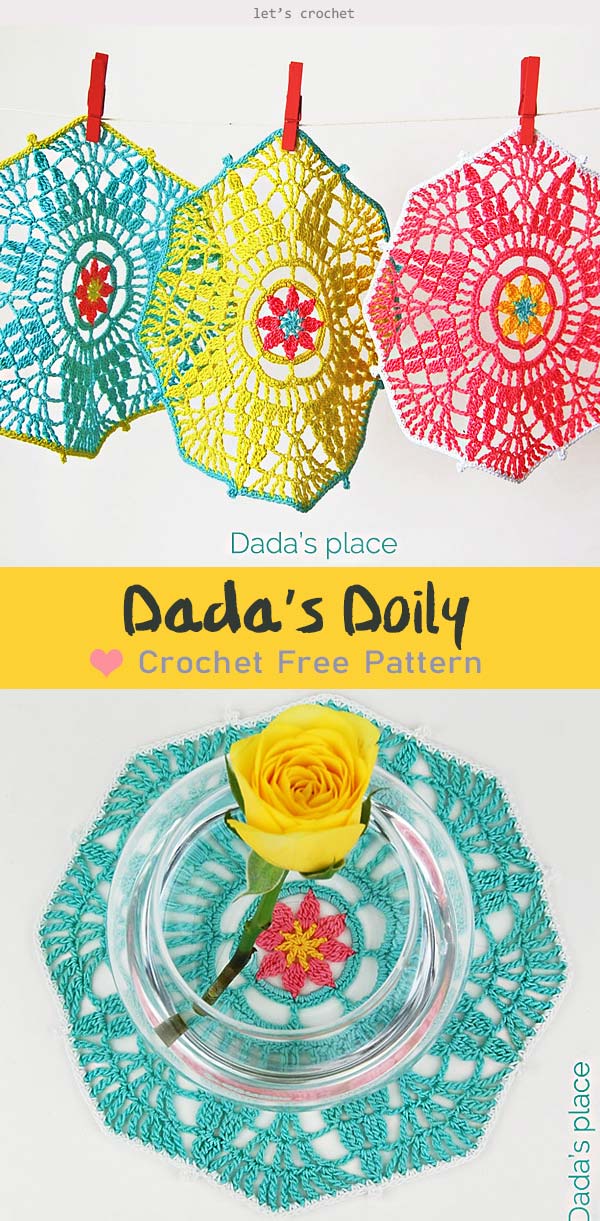  Dada’s Doily Crochet Free Pattern
