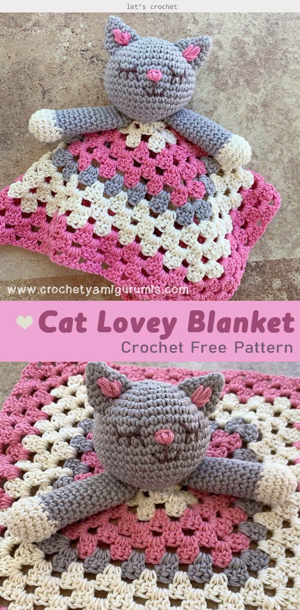 Cat Lovey Blanket Free Crochet Pattern