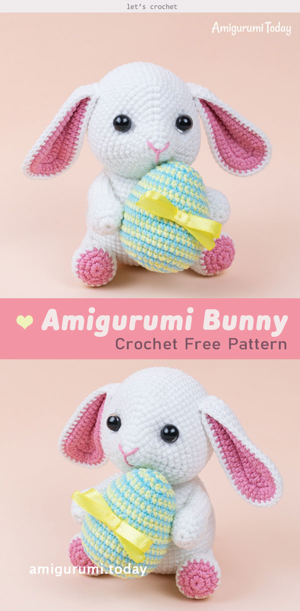 Amigurumi Bunny with Easter Egg Free Crochet Pattern