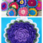 Fanciful Flower Potholders Crochet Free Pattern