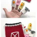 Farm Animal Finger Puppet Playset Crochet Free Pattern