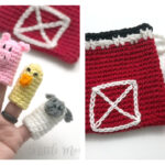 Farm Animal Finger Puppet Playset Crochet Free Pattern