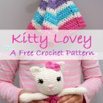 Kitty Cat Lovey Blanket Free Crochet Pattern