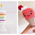 Melty the Ice Cream Cone and Cake Crochet Pattern