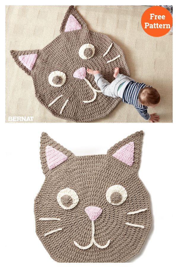 Purrrfect Play Rug Crochet Free Pattern 