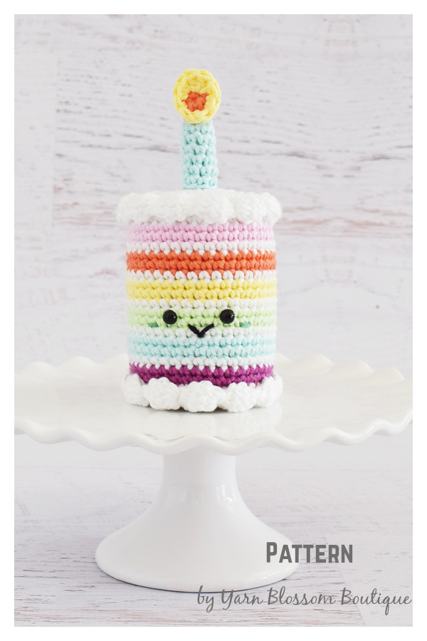 Rainbow Birthday Cake Crochet Pattern