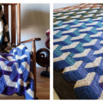 Tumbling Blocks Blanket Crochet Free Pattern