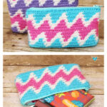 Zig Zag Zipper Bag Free Crochet Pattern