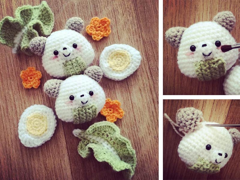 Onigiri Bear Crochet Free Pattern