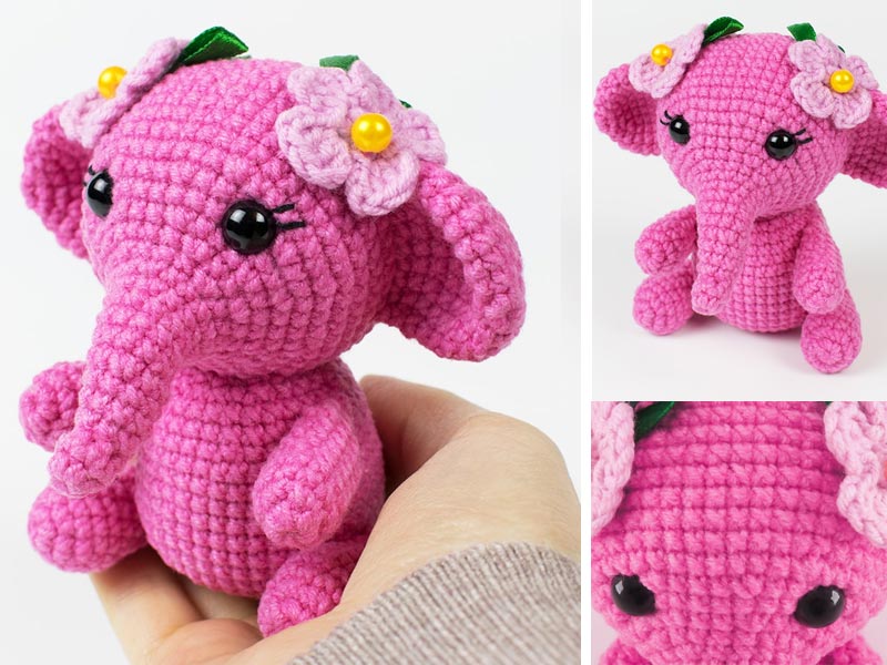 Pink Elephant Crochet Free Pattern