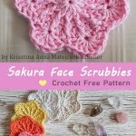 Sakura Face Scrubbies Flower Crochet Free Pattern