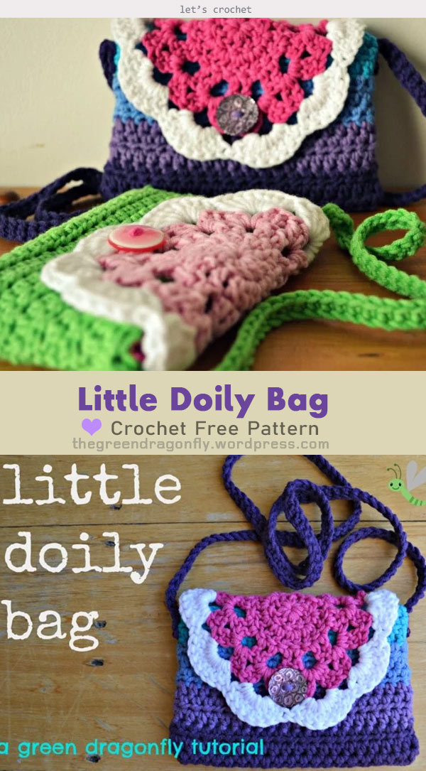 Little Doily Bag Crochet Free Pattern