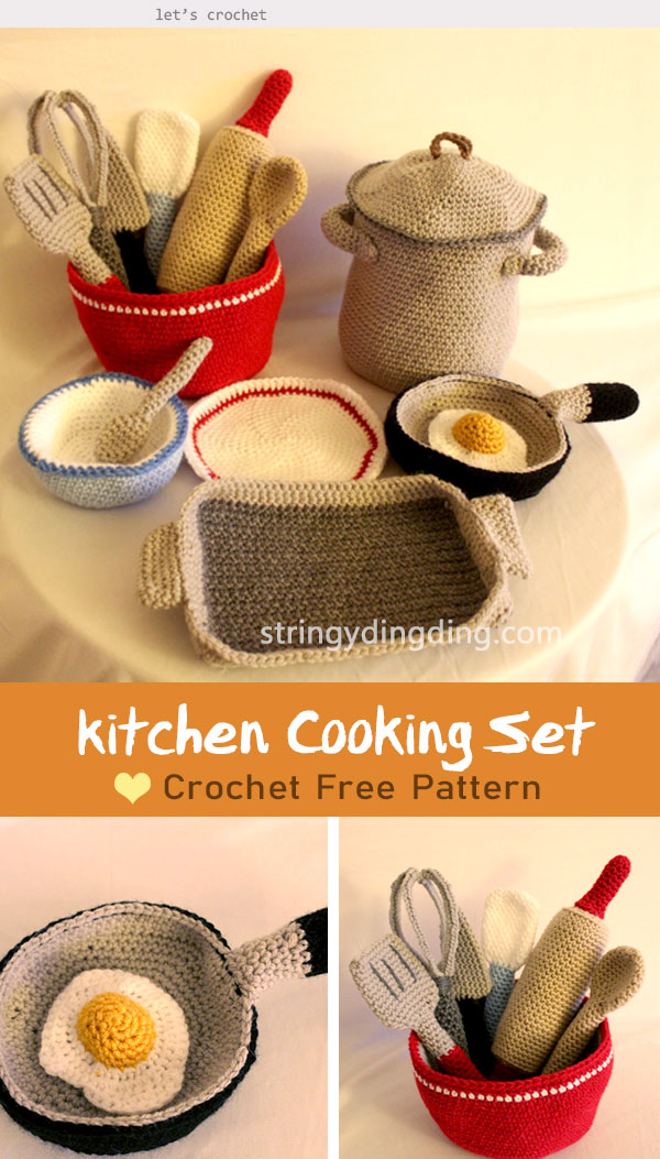Kitchen Cooking Set Crochet Free Pattern