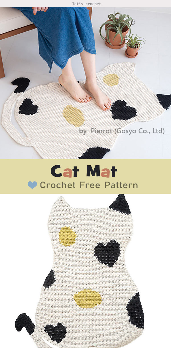 Cat Mat Free Crochet Pattern