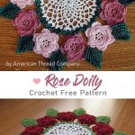 Rose Doily Flower Free Crochet Pattern