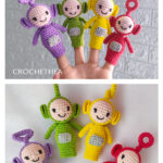 Amigurumi Teletubbies Finger Puppets Crochet Free Pattern