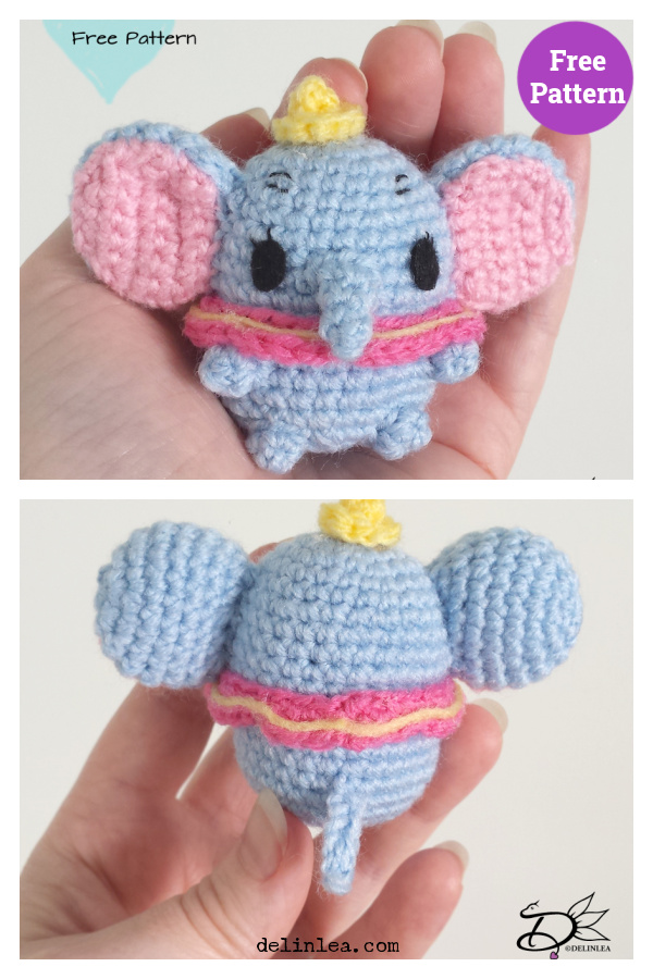 Dumbo Ufufy Elephant Amigurumi Crochet Free Pattern