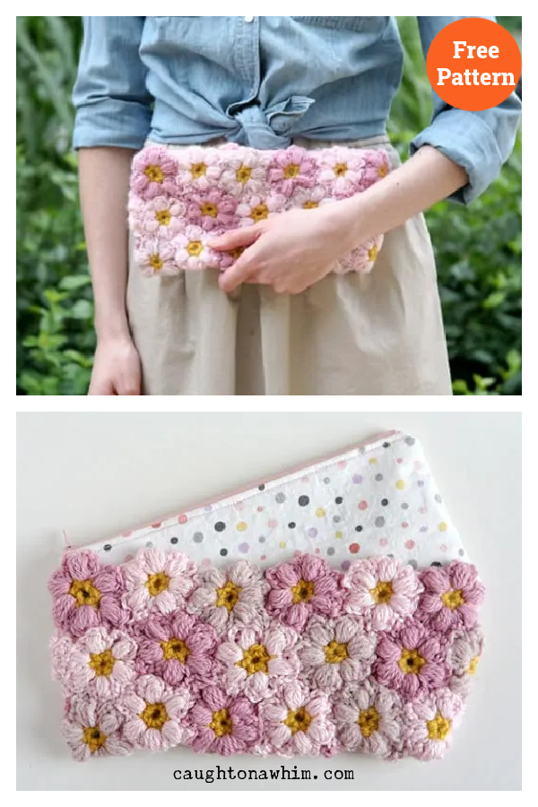 Flower Power Clutch Crochet Free Pattern