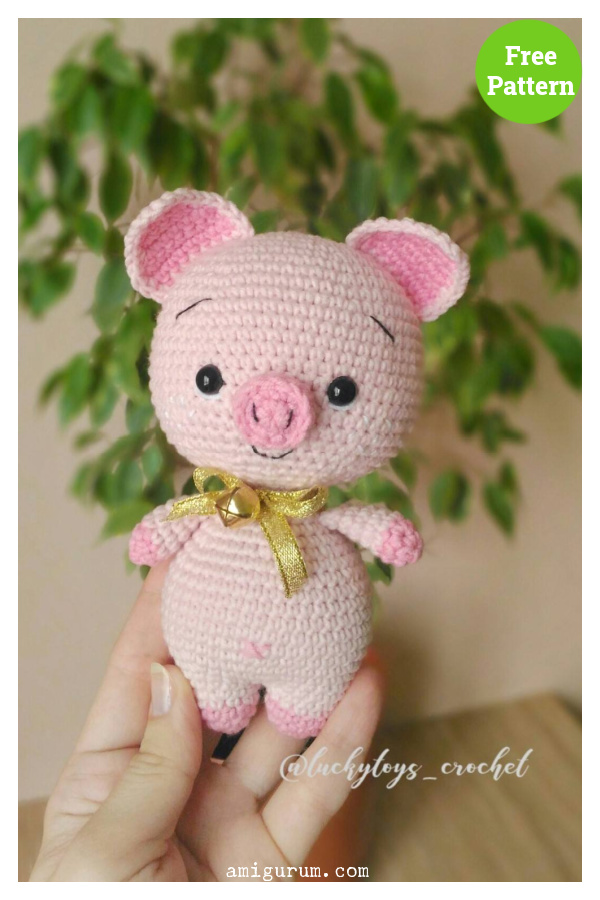 Gentleman Sweet Pig Crochet Free Pattern