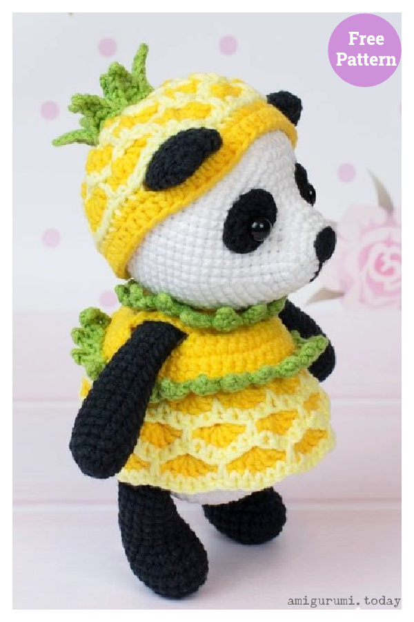 Pineapple Panda Free Crochet Pattern