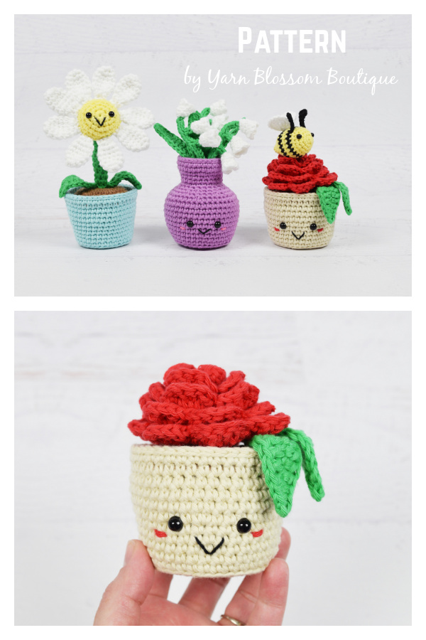 Potted Flower Free Crochet Pattern