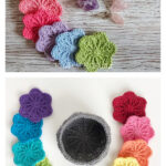 Sakura Face Scrubbies Flower Crochet Free Pattern