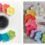 Sakura Face Scrubbies Flower Crochet Free Pattern