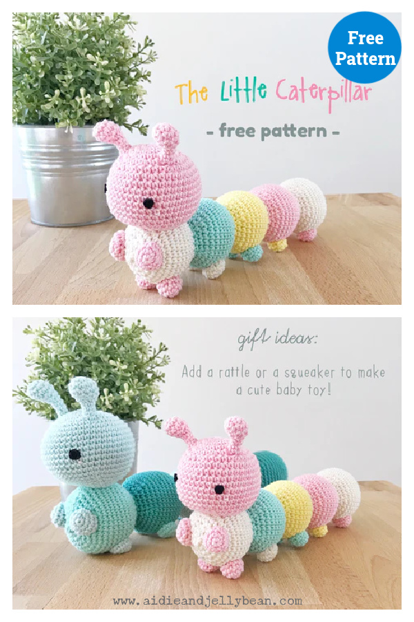 The Little Caterpillar Toy Crochet Free Pattern