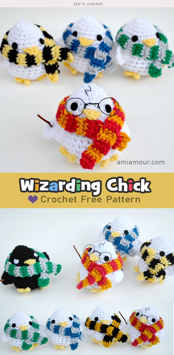 Wizarding Cute Chick Amigurumi Crochet Free Pattern