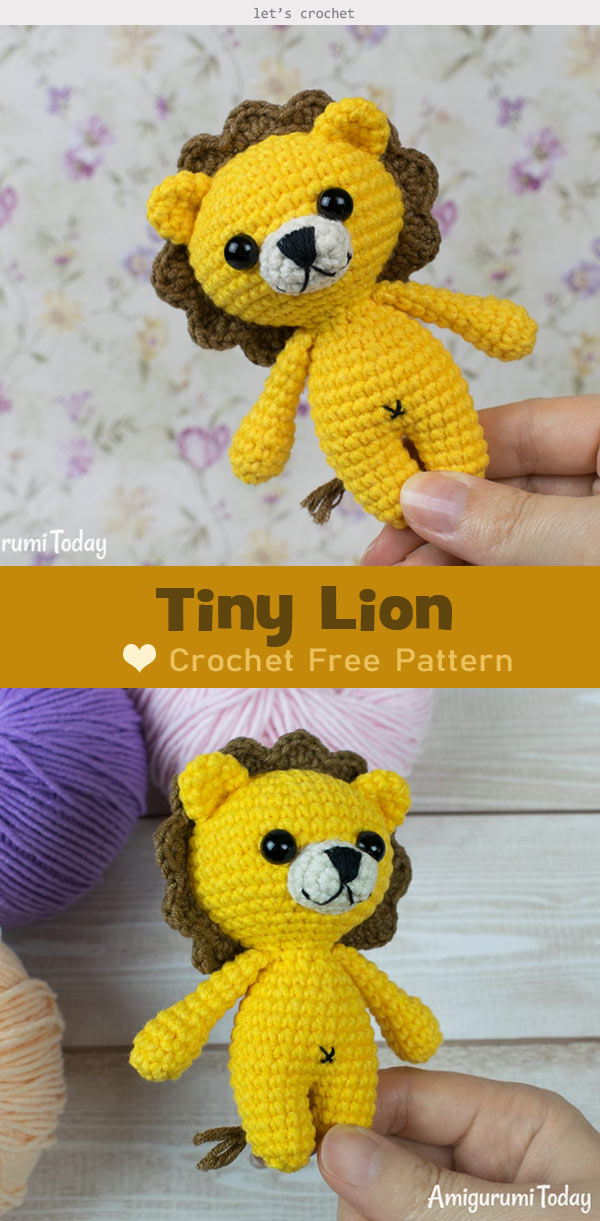 Tiny Lion Amigurumi Crochet Free Pattern