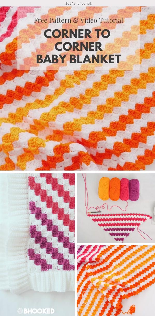 Corner to Corner Baby Blanket Free Crochet Pattern