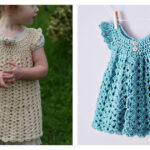 Angel Wings Pinafore Baby Dress Crochet Free Pattern
