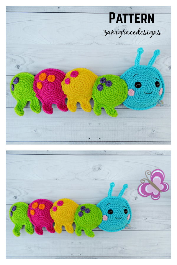 Caterpillar Kawaii Cuddler Crochet Pattern Crochet Pattern