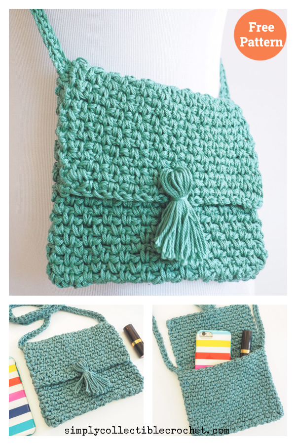 Cute Cross Body Bag Free Crochet Pattern