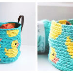 Ducky Basket Crochet Free Pattern