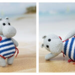 Hippo in Swimsuit Crochet Free Pattern