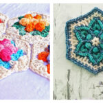 Summer Flower Hexagon Free Crochet Pattern