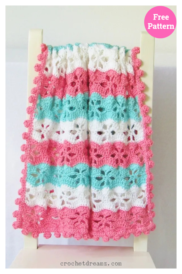 Twinkling Stars Blanket Crochet Free Pattern 