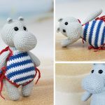 Hippo in Swimsuit Crochet Free Pattern