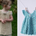 Angel Wings Pinafore Baby Dress Crochet Free Pattern