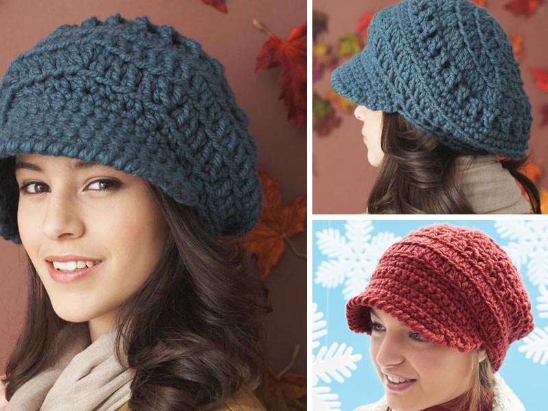 crochet peaked hat pattern