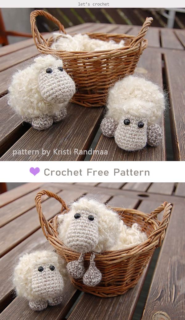 Sheep Keychain Free Crochet Pattern