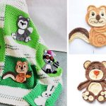 Forest Friends Baby Blanket Crochet  Free Pattern