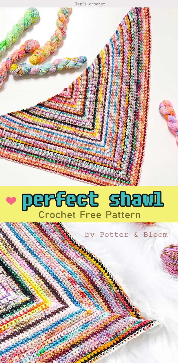 Nobody's Perfect Shawl Free Crochet Pattern