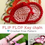 FLIP FLOP Key chain Crochet Free Pattern
